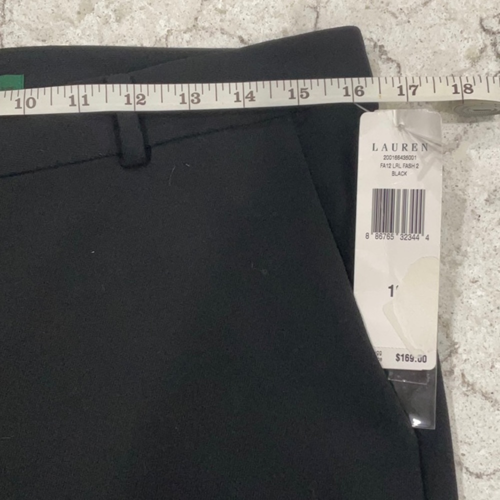 LAUREN RALPH LAUREN black dress pants 👖 with two pockets size 10 - Picture 5 of 11
